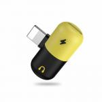 Переходник  iphone Lightning 2 В 1 Audio + Charge (Наушники + зарядка) штекер пластик