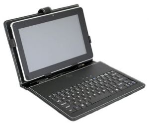Обложка-Чехол с клавиатурой 10.2" @LUX™ TL-291, micro USB, исскуств. КОЖА, цвет: чёрный, разм: 280*195*30 мм, крепление магнит, стилус, SoftPack