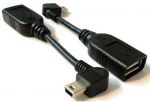 Переходник OTG @LUX™ mini USB to USB гибкий L, угловой