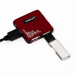 Хаб USB CROWN CMH-B07 Red