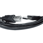 Кабель @LUX™ USB (2.0) 1,5m; D=5mm; CC-USB2-AMBM + ferrite (Magnetic Roll); BLACK colour; Ukr Pack