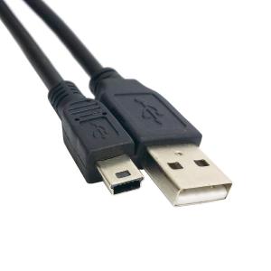 Кабель mini USB (2.0) 0,5m; D=5mm; CC-USB2-AM5P, BLACK colour