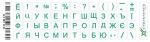 Наклейки на клавіатуру прозорі Grand-X protection mini 52 keys Cyrillic green GXMPGW