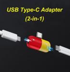 Переходник USB Type-C Audio + Charge (Наушники USB-C + зарядка) штекер пластик