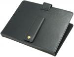 Обложка-Чехол для планшета 7,85" Luxpad™ TL-372 пресс-Кожа, цвет: чёрный (вн: черный), разм: 210*145*20мм, крепление в петлю, ножка на магните, SoftPack
